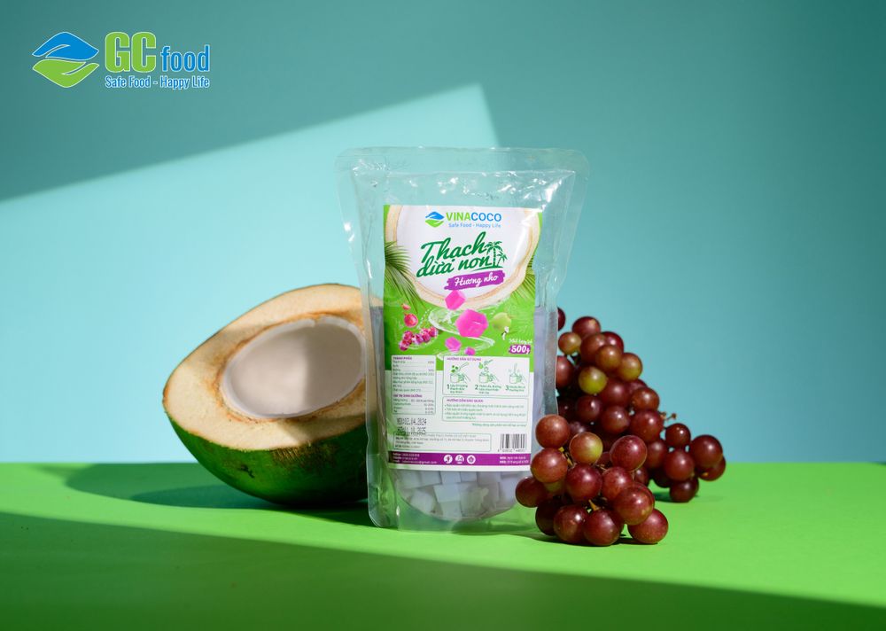 GC Food coconut jelly has a pleasantly chewy, crunchy texture and a light, refreshing flavor.