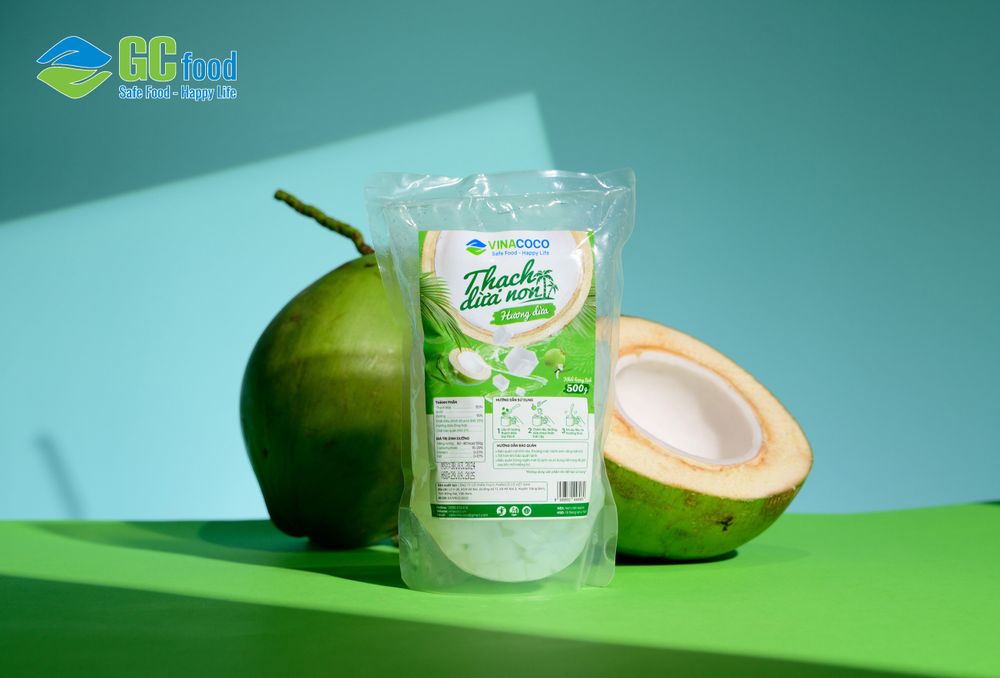 Thạch dừa GC Food mang hương vị thanh mát tự nhiên nhờ vào nguồn nguyên liệu chất lượng và quy trình sản xuất đạt chuẩn.