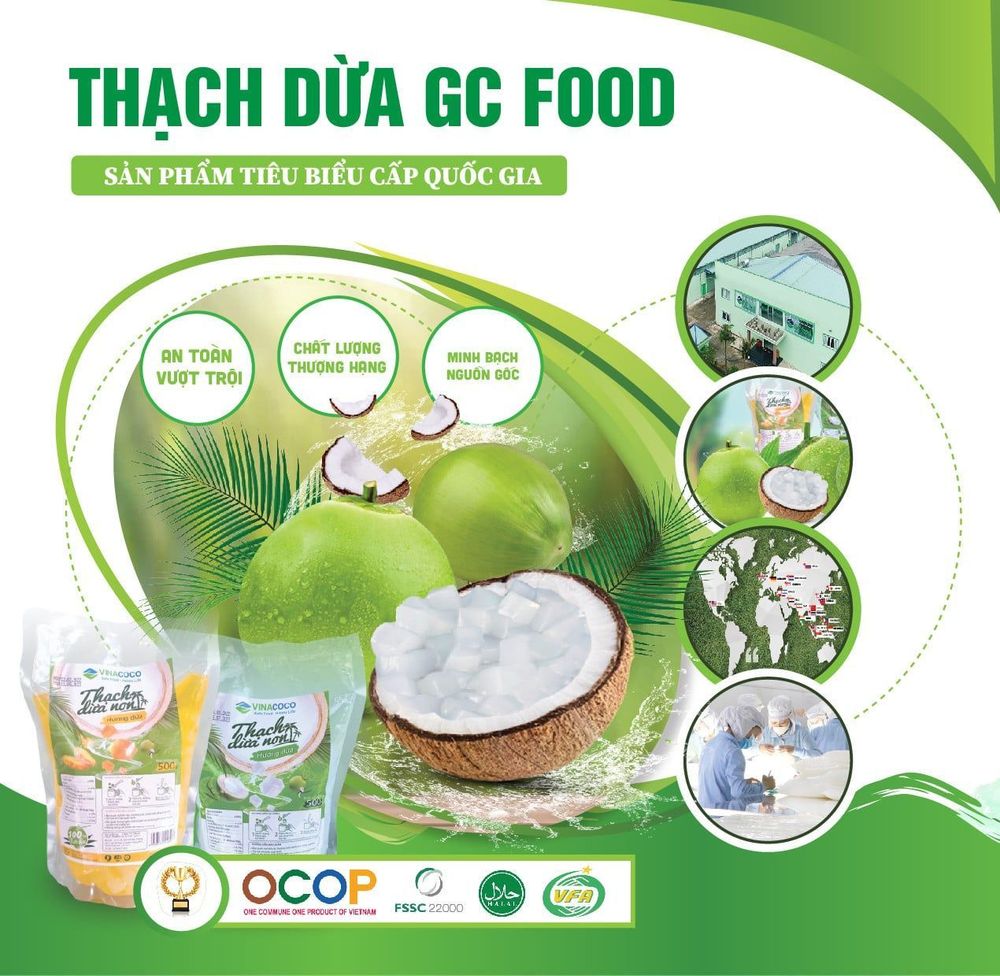Sản phẩm thạch dừa của GC Food đạt được nhiều chứng nhận tương đương với chứng nhận KFDA.