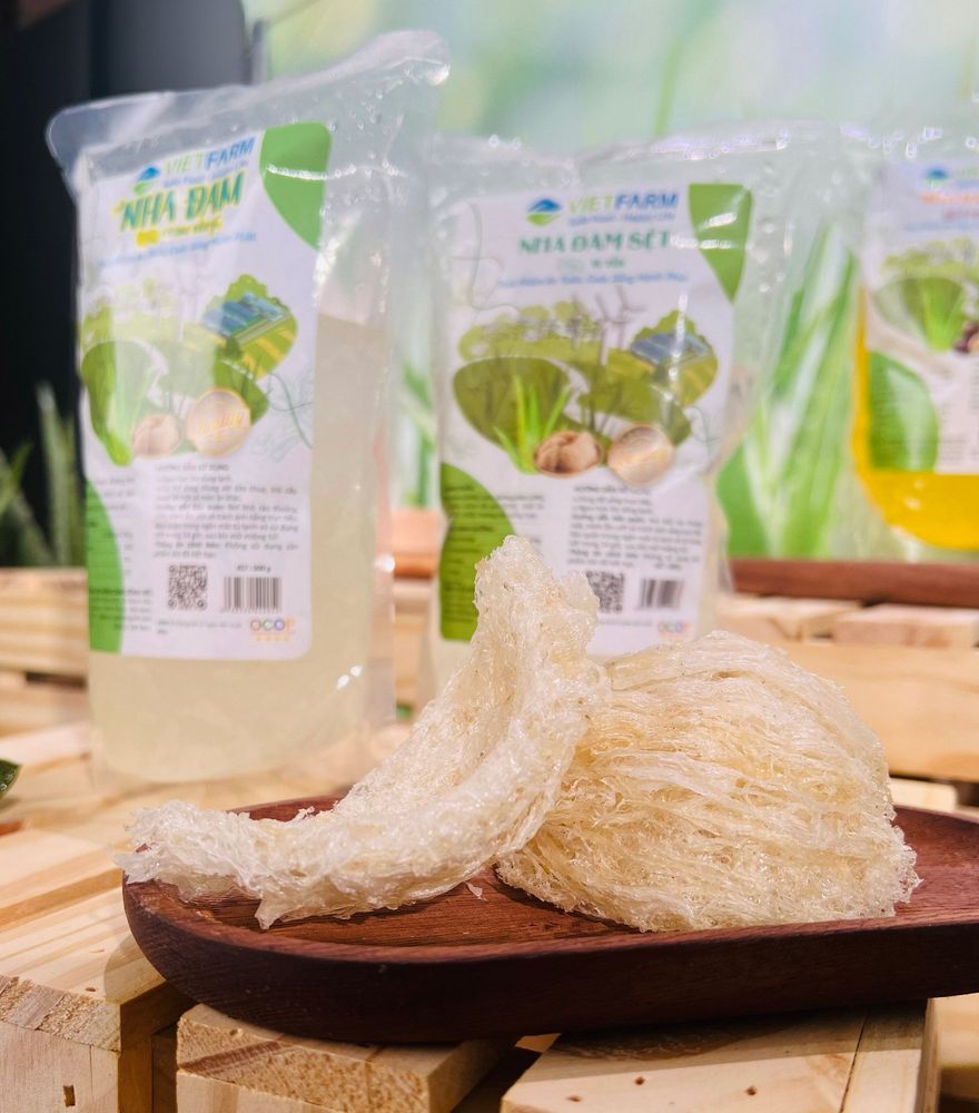 Sử dụng nha đam chế biến sẵn của GC Food để tiết kiệm thời gian và công sức sơ chế. 