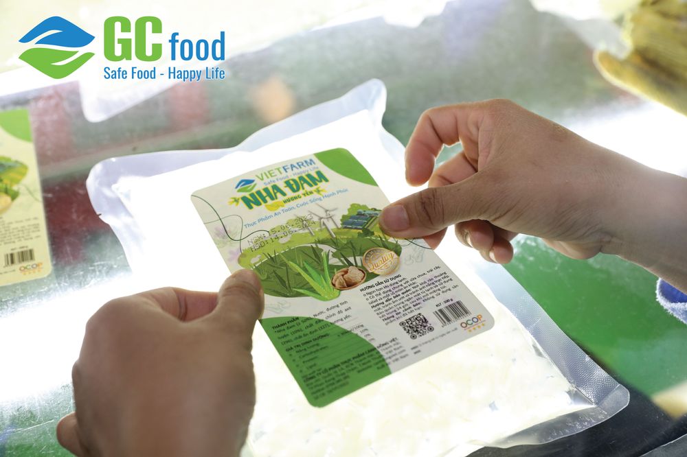 Nha đam GC Food đã được sơ chế kỹ và cắt hạt lựu vừa ăn.
