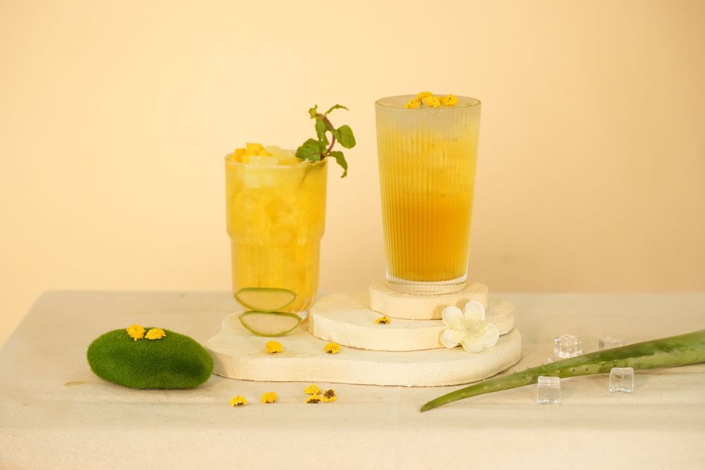 Fresh aloe vera has many uses, including beverage preparation.