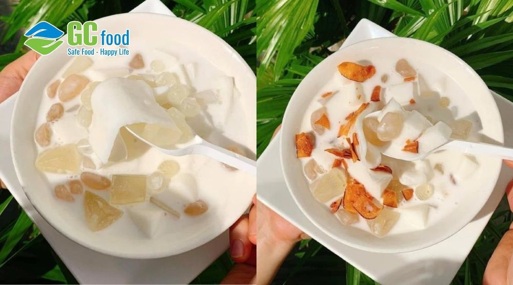 Chè dừa nước có vị ngọt béo, giải nhiệt hiệu quả.