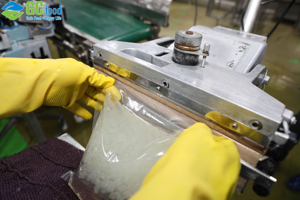 Each pack of GC Food aloe vera jelly is carefully sealed before being delivered to consumers.