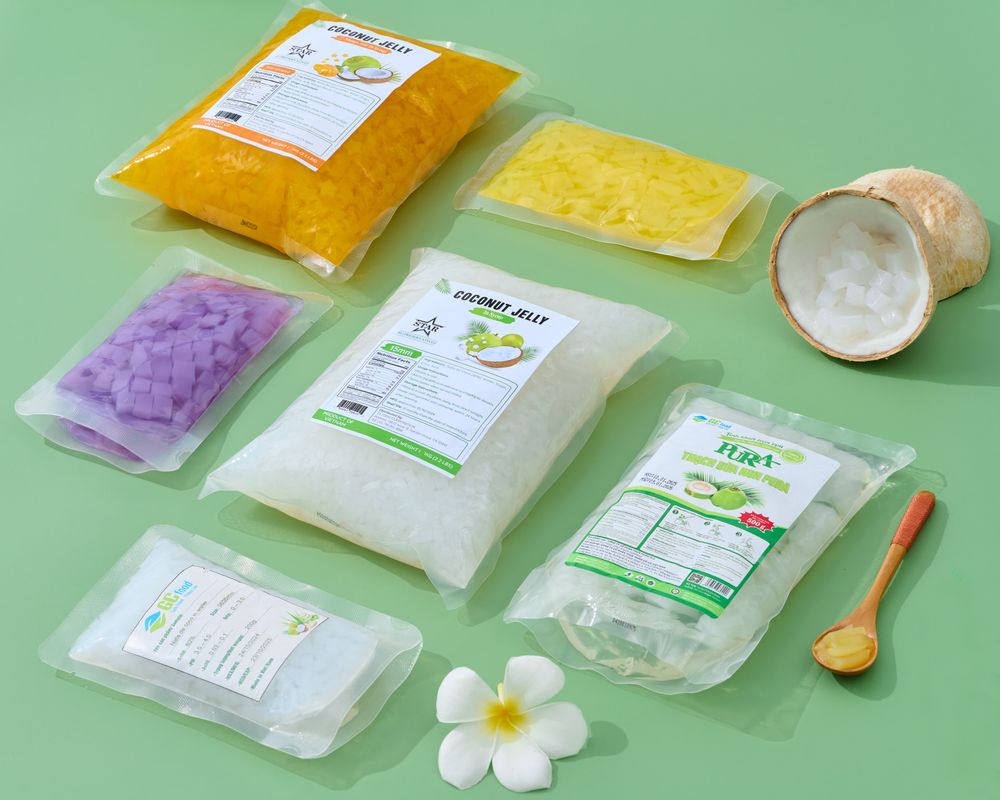 Retail-packaged coconut jelly is one of the most convenient products and offers a high level of practical application.