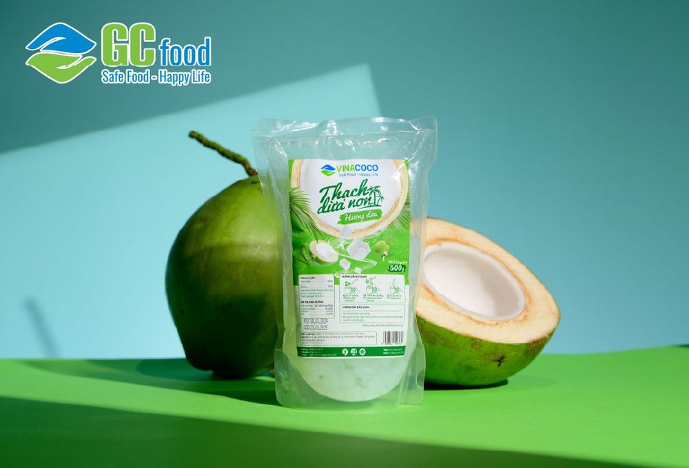 Thạch dừa của GC Food được làm từ nguồn dừa chất lượng tại Bến Tre.