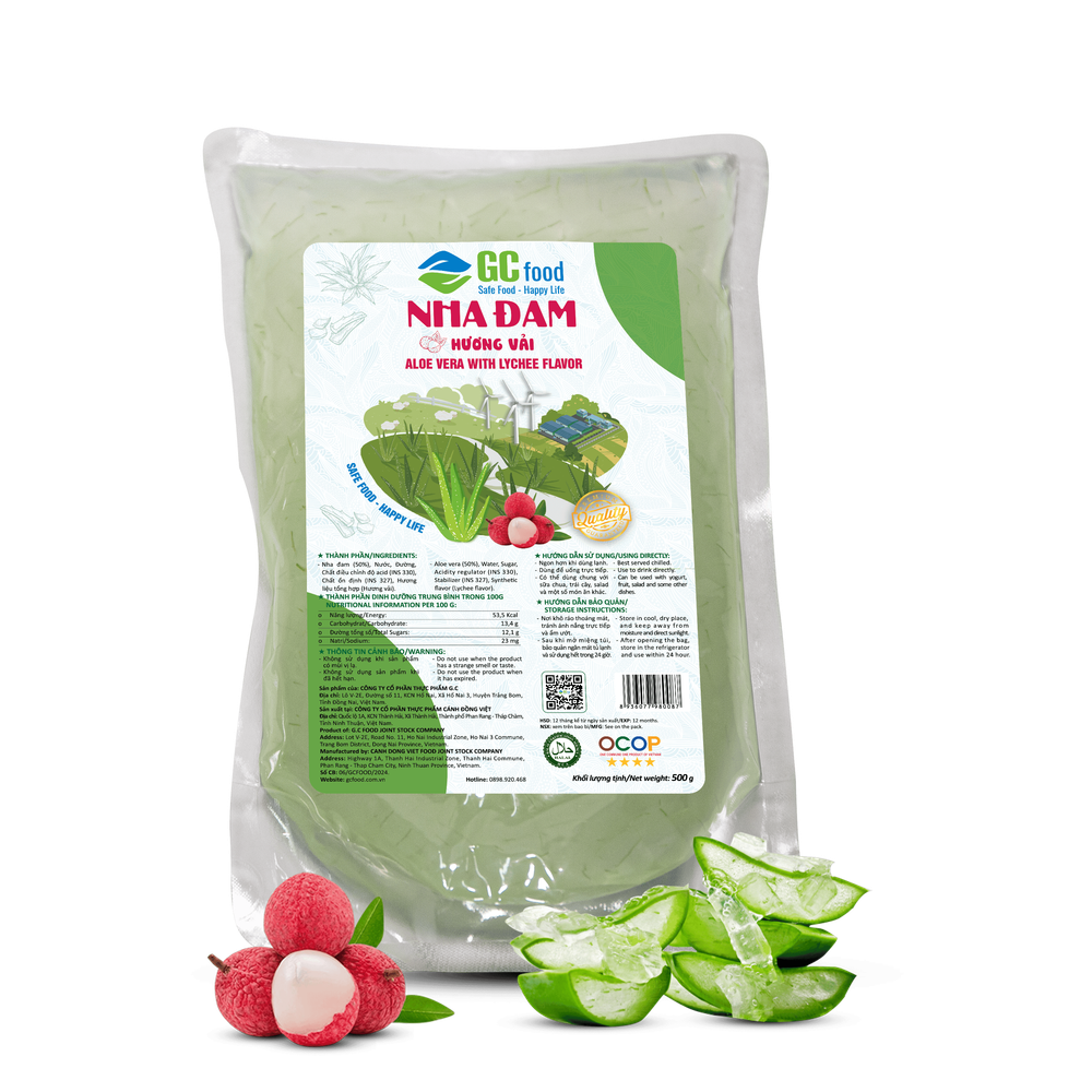 Thạch nha đam organic giòn mát và nhiều dưỡng chất.