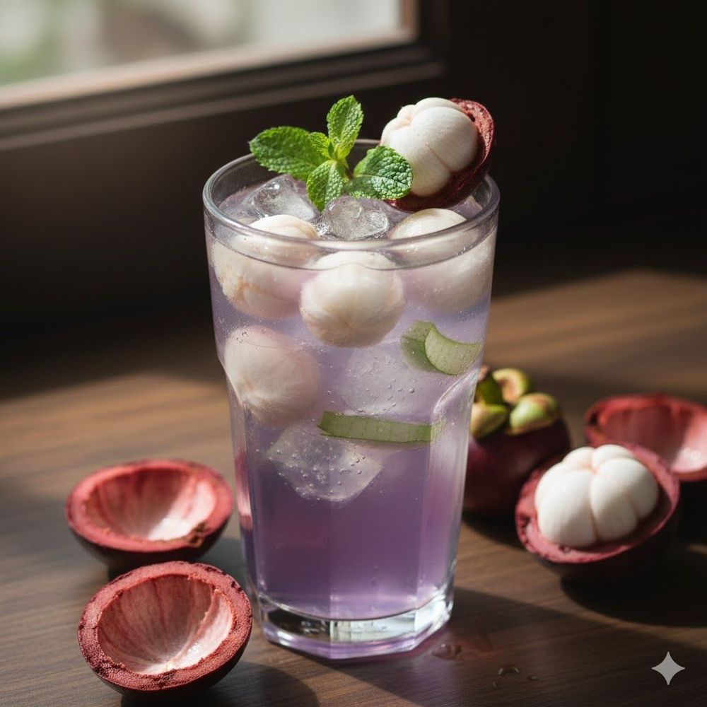 Trà măng cụt chanh dây là thức uống tuyệt vời cho những ngày hè. 