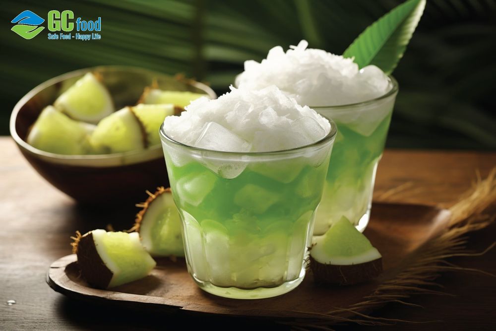 Nguyên liệu để làm món trà sữa thái xanh topping thạch dừa vô cùng dễ tìm.