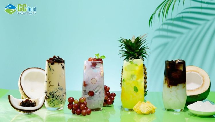 Easy coconut jelly cubes recipe: clear, crispy and refreshing