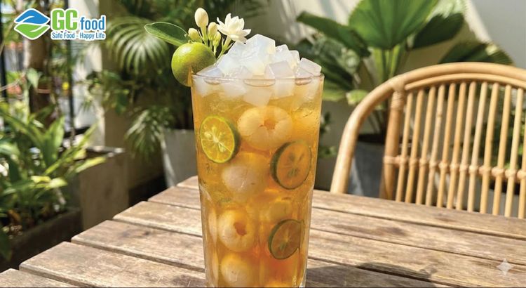How to make refreshing longan tea with coconut jelly topping