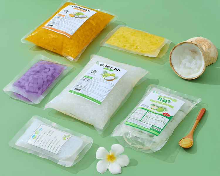 GC Food uses fresh coconut water from Bến Tre to make its coconut jelly, which is why it’s clean and of top quality.