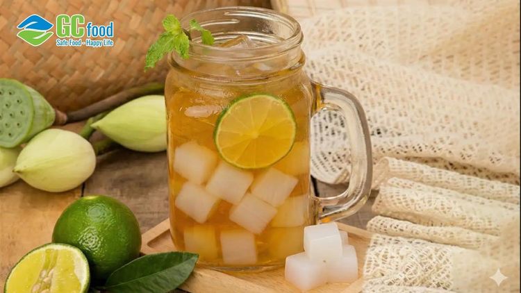 Công thức pha chế lục trà mật ong thạch dừa thanh nhiệt dễ làm