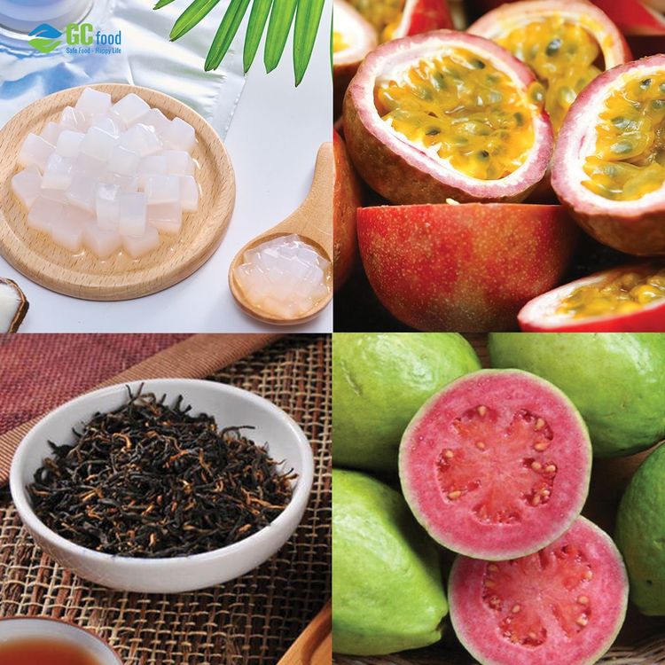 Cách làm trà ổi hồng chanh dây kèm topping thạch dừa giòn dai tại nhà