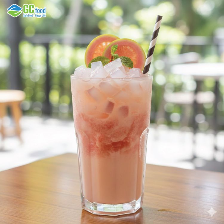 Bật mí cách làm trà ổi hồng topping thạch dừa thanh nhiệt, giải khát