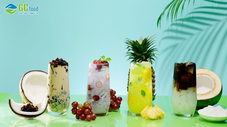 Công thức làm trà sữa hạnh nhân ăn kèm topping thạch dừa thơm béo