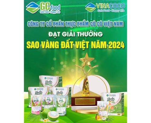 VINACOCO đưa thạch dừa Việt Nam vươn tầm quốc tế với Giải thưởng Chất lượng Quốc gia và Sao Vàng Đất Việt