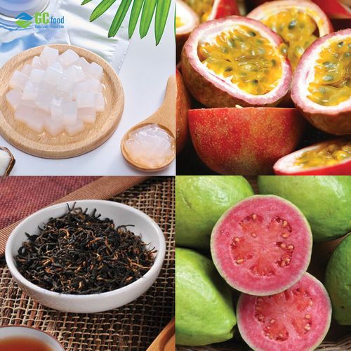 How to make pink guava passion fruit tea with coconut jelly topping